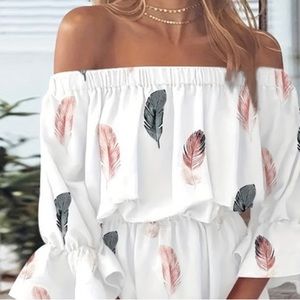 NWOT  Off The Shoulder Boho Dress/Top